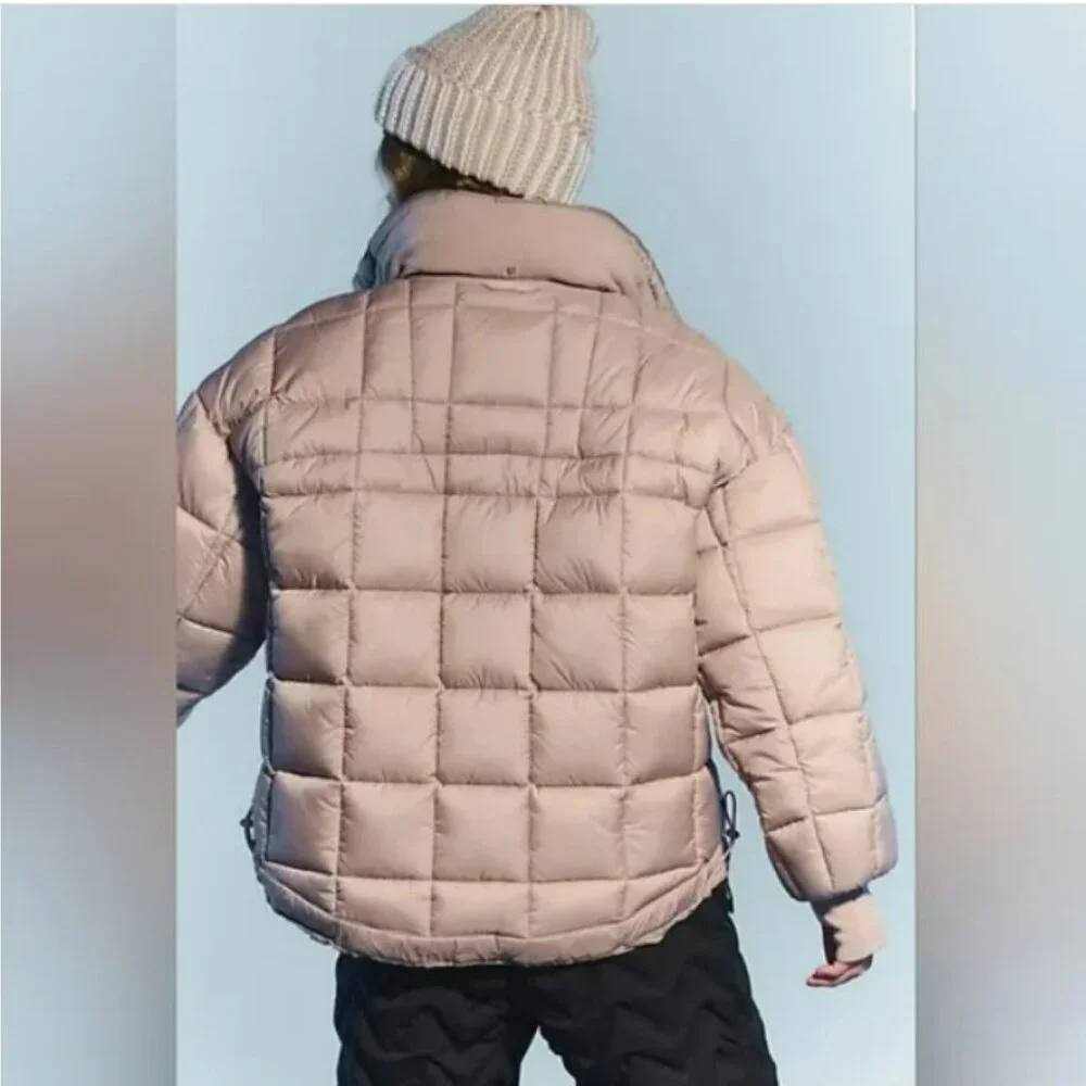 Free‎ People Movement Like a Dream Reversible Puffer in Mauve Winter Jacket Sz M